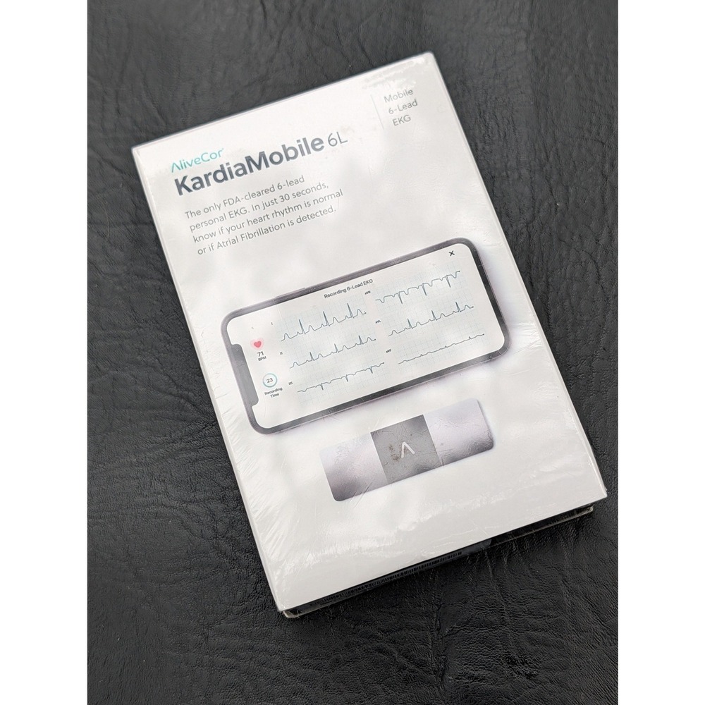 AliveCor KardiaMobile 6L Personal EKG 6-Lead Heart Monitor AC-019 White NEW